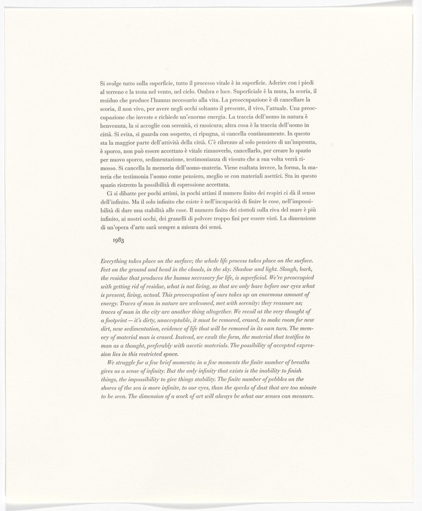 Untitled from Passi Sulle Cime Dei Gelsi (Footsteps on Mulberry Tree Tops)