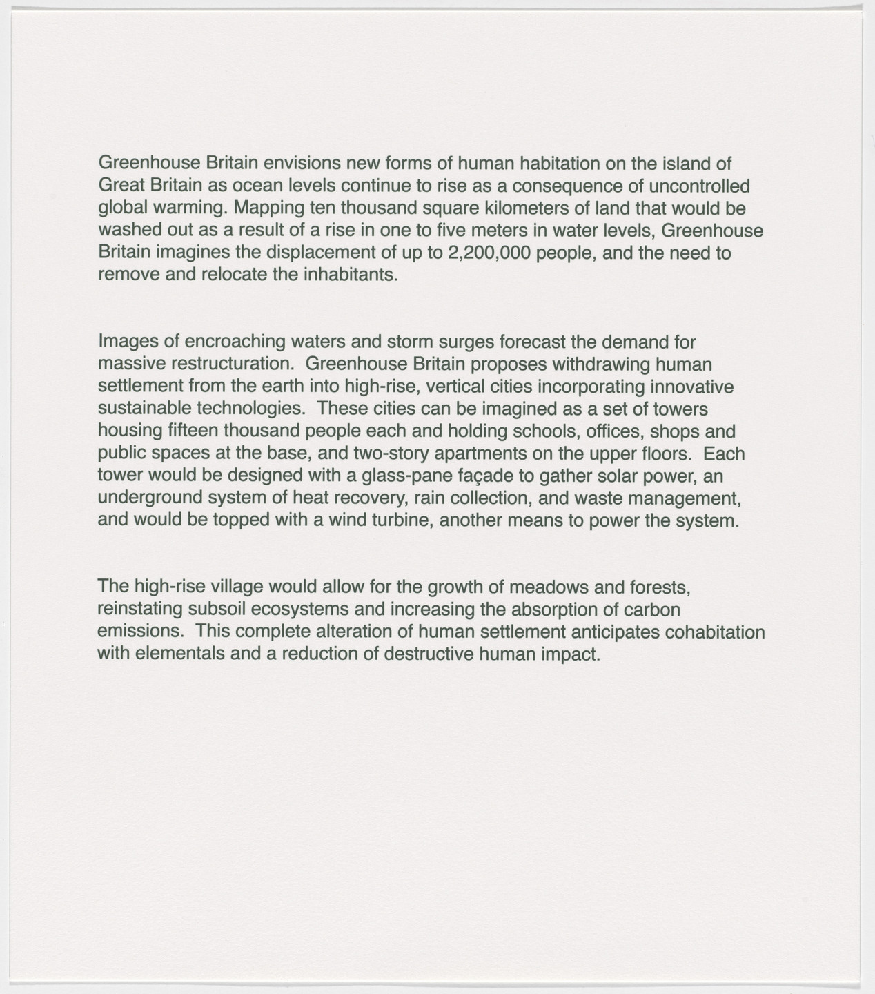 Helen Mayer Harrison, Newton Harrison. Untitled from Greenhouse Britain ...