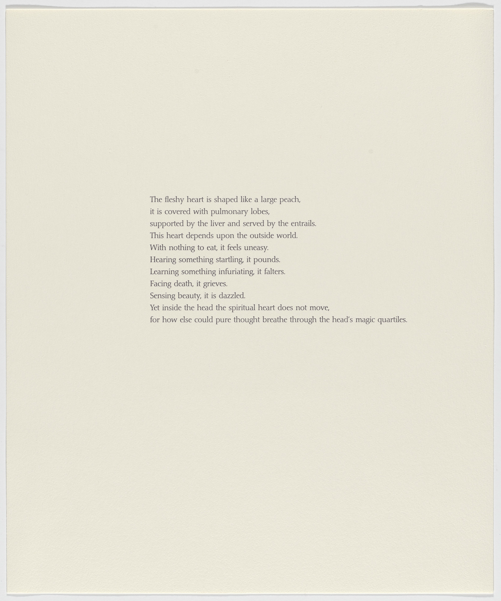 Rebecca Horn. Untitled from Tailleur du Coeur (Tailor of the Heart)