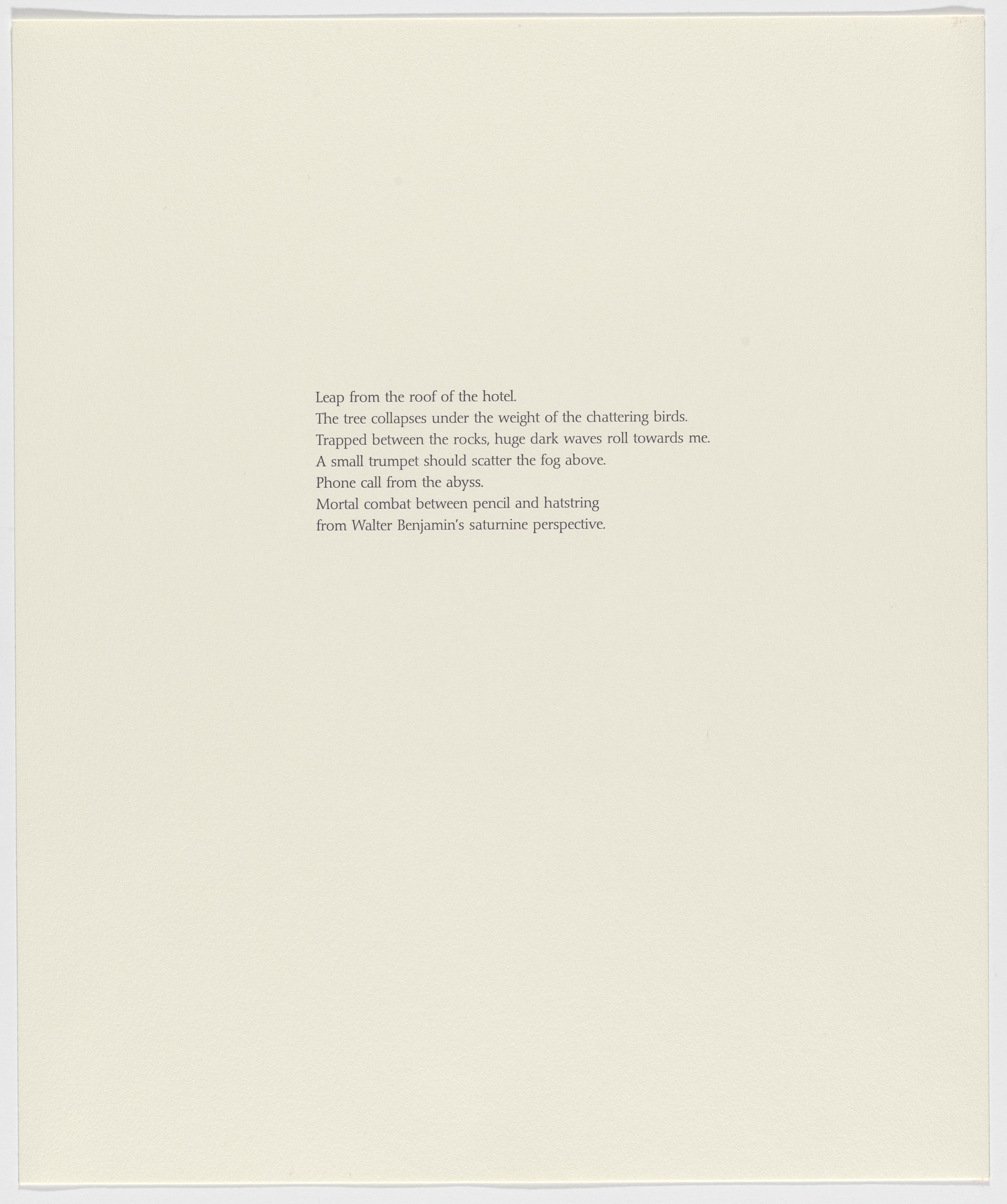 Rebecca Horn. Untitled from Tailleur du Coeur (Tailor of the Heart)