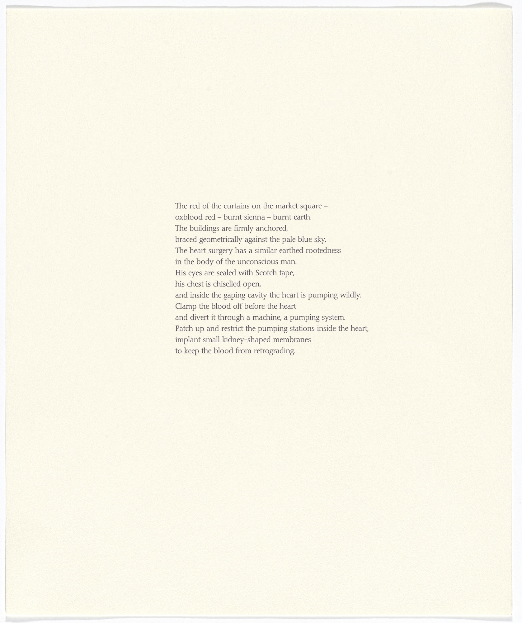 Rebecca Horn. Untitled from Tailleur du Coeur (Tailor of the Heart)