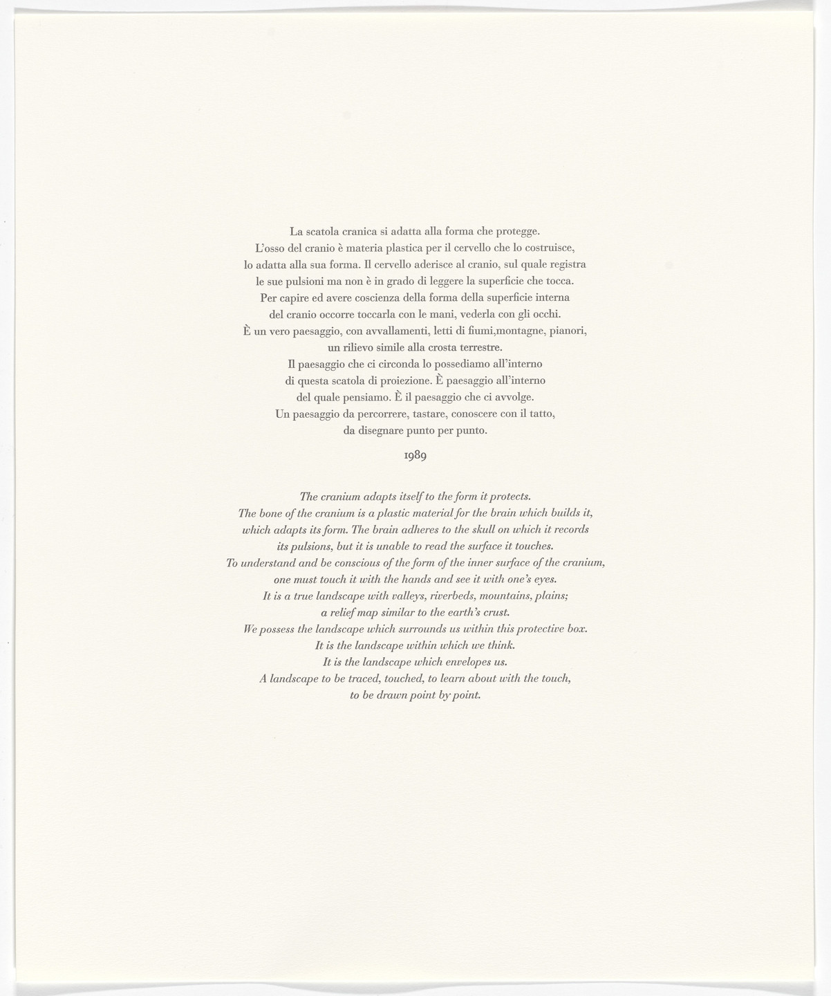 Giuseppe Penone. Untitled from Passi Sulle Cime Dei Gelsi. 2000