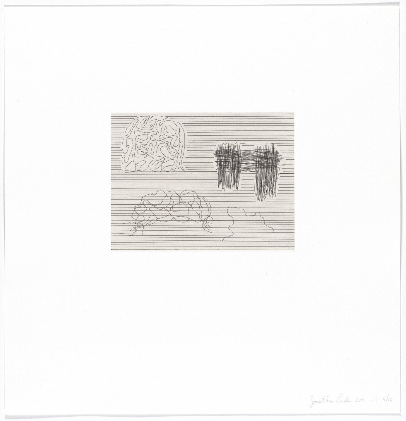 Jonathan Lasker. Untitled from Six Etchings. 2011