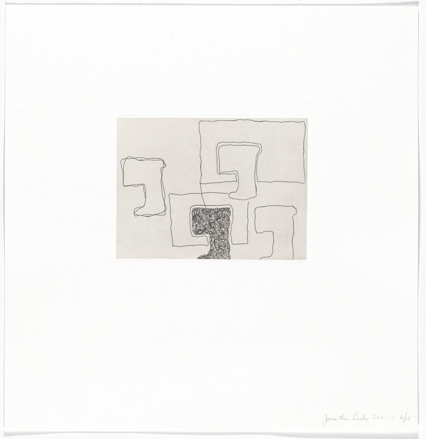 Jonathan Lasker. Untitled from Six Etchings. 2011