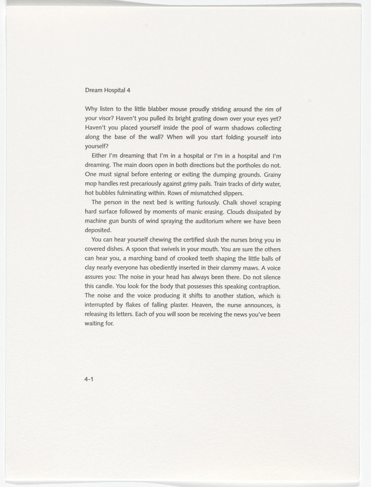 Robert Therrien. Untitled from Dream Hospital
