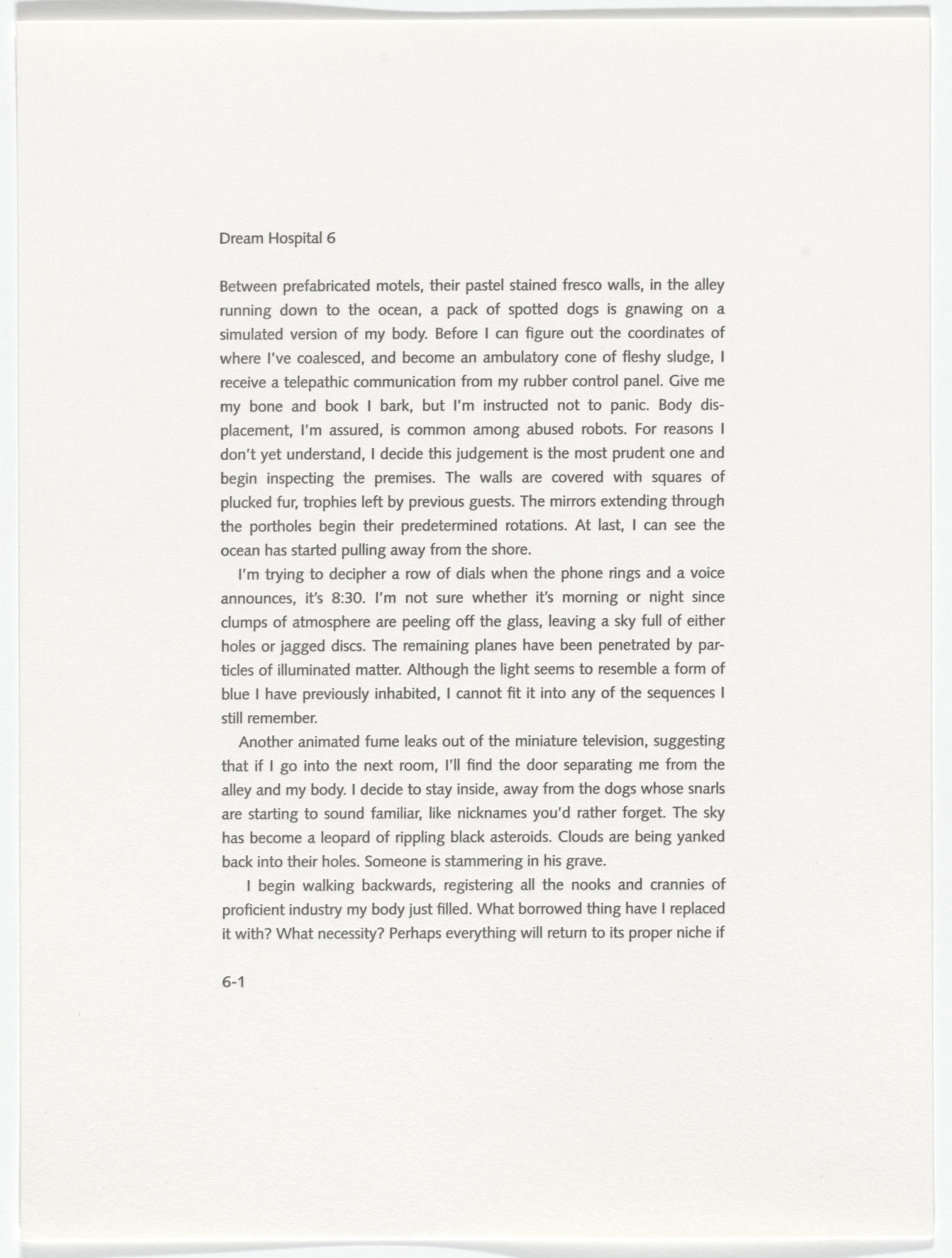 Robert Therrien. Untitled from Dream Hospital