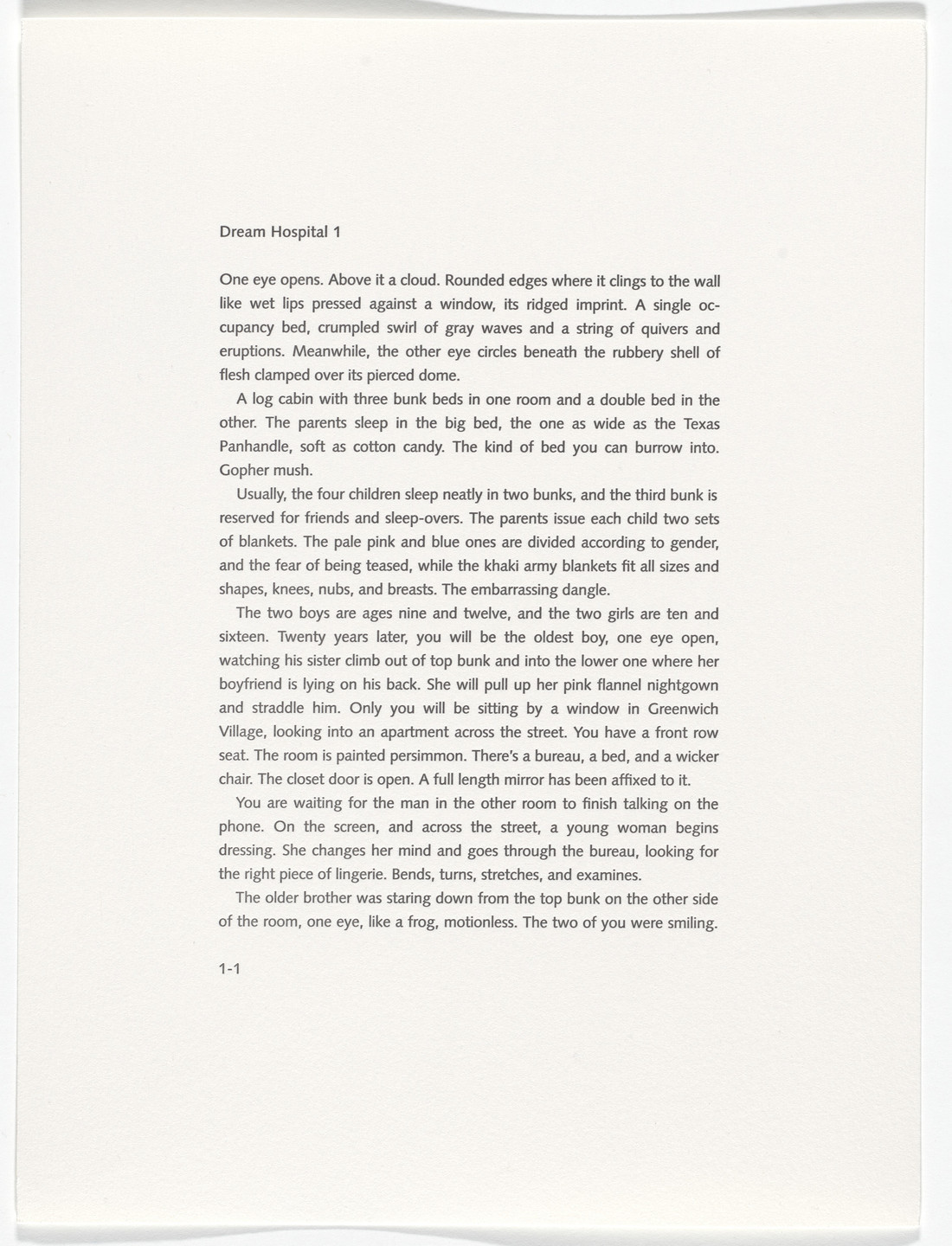 Robert Therrien. Untitled fromDream Hospital. 1995