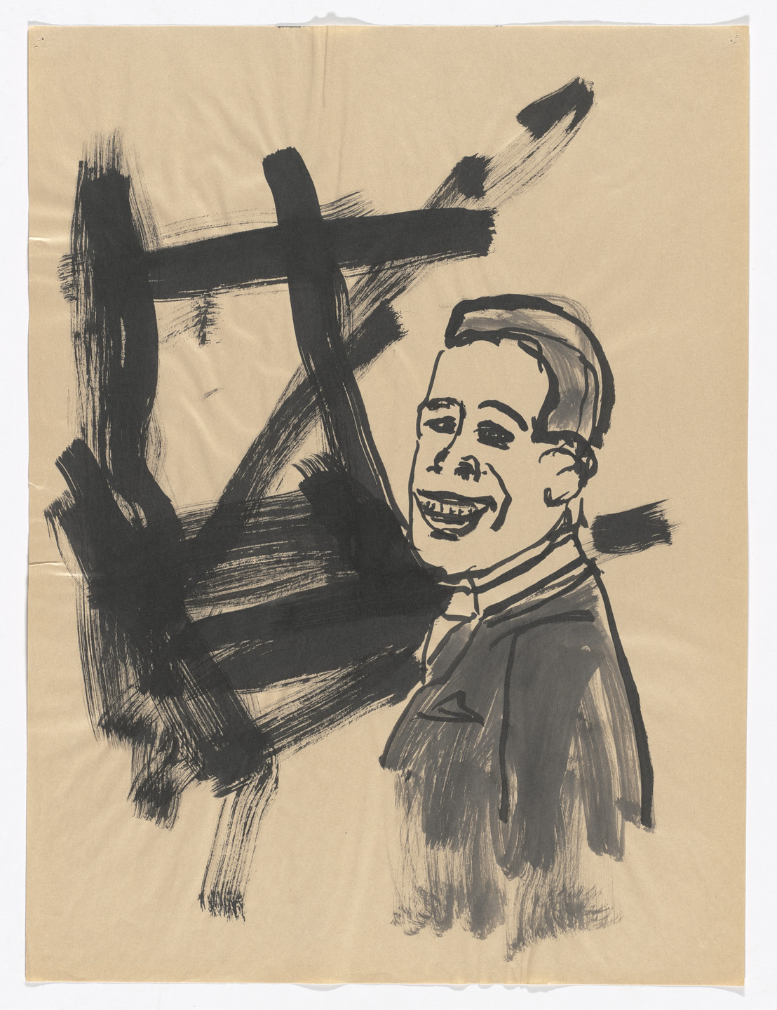 Meg Cranston. Marvin with a Franz Kline from God Love the Tragic Artist: Meg Cranston on the Life of Marvin Gaye. 1995
