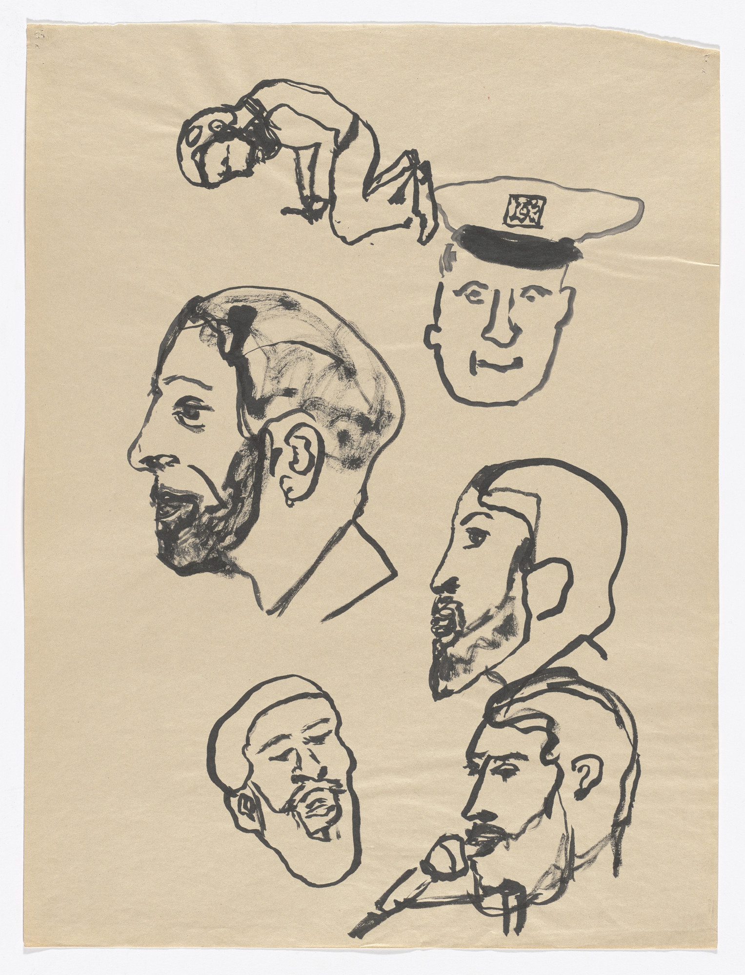 Meg Cranston. Various Marvins Including One in a Naval Hat from God Love the Tragic Artist: Meg Cranston on the Life of Marvin Gaye