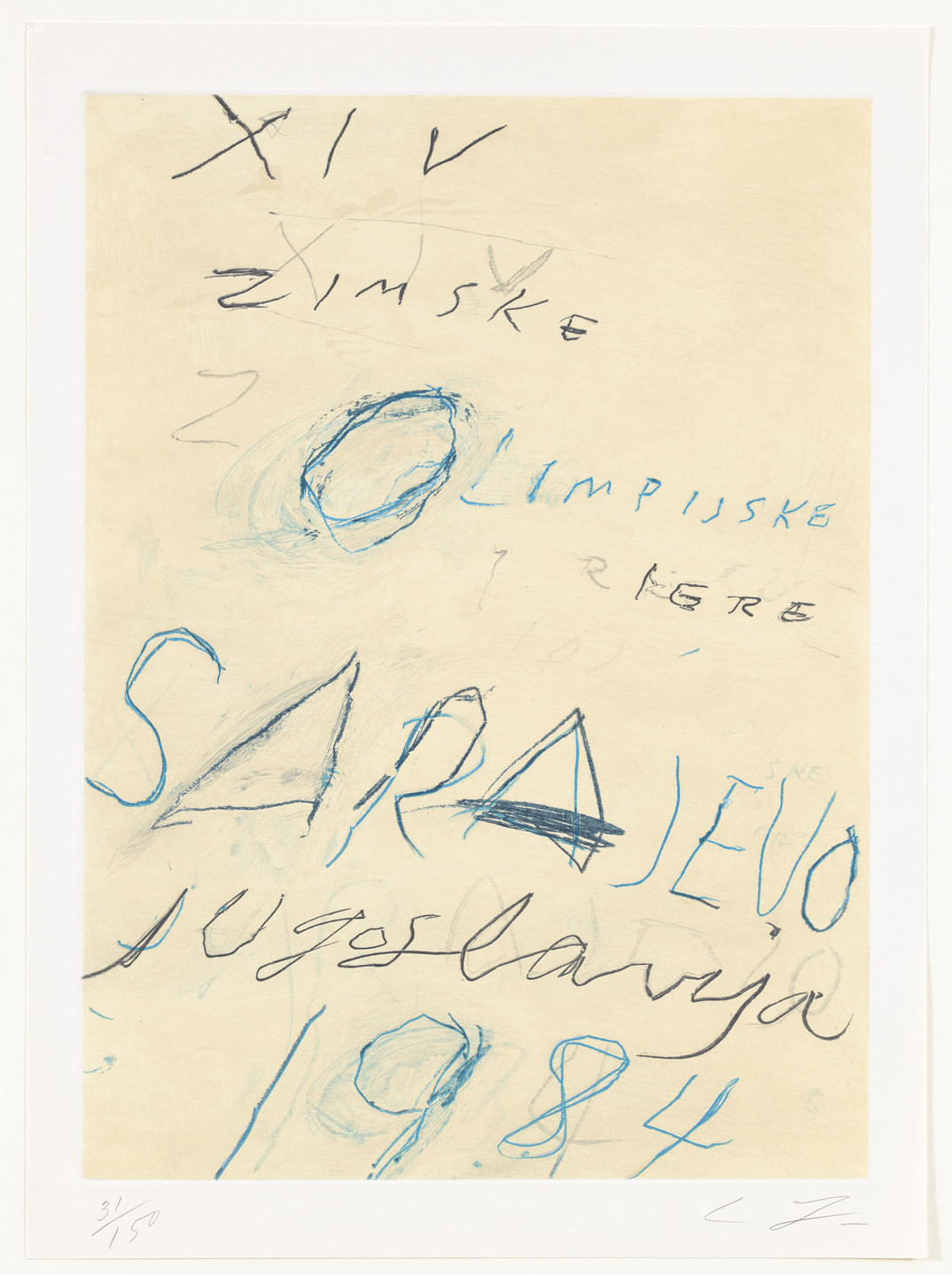 Cy Twombly. Untitled from the portfolio Art and Sports. 1983
