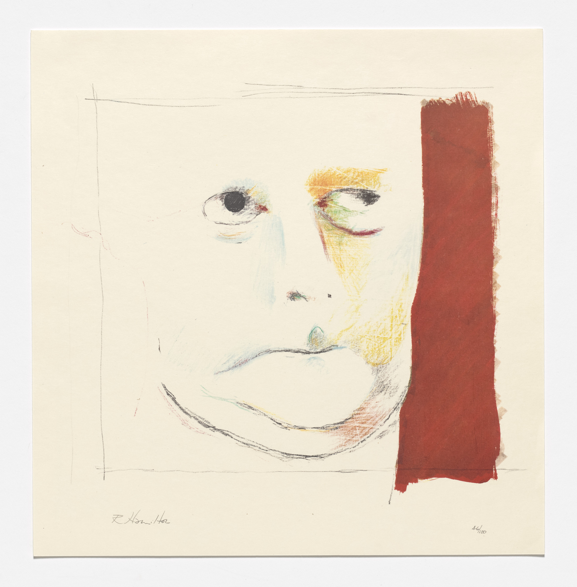 Richard Hamilton. Hugh Gaitskell as a Famous Monster of Filmland (1963) from Collected Words: de luxe portfolio
