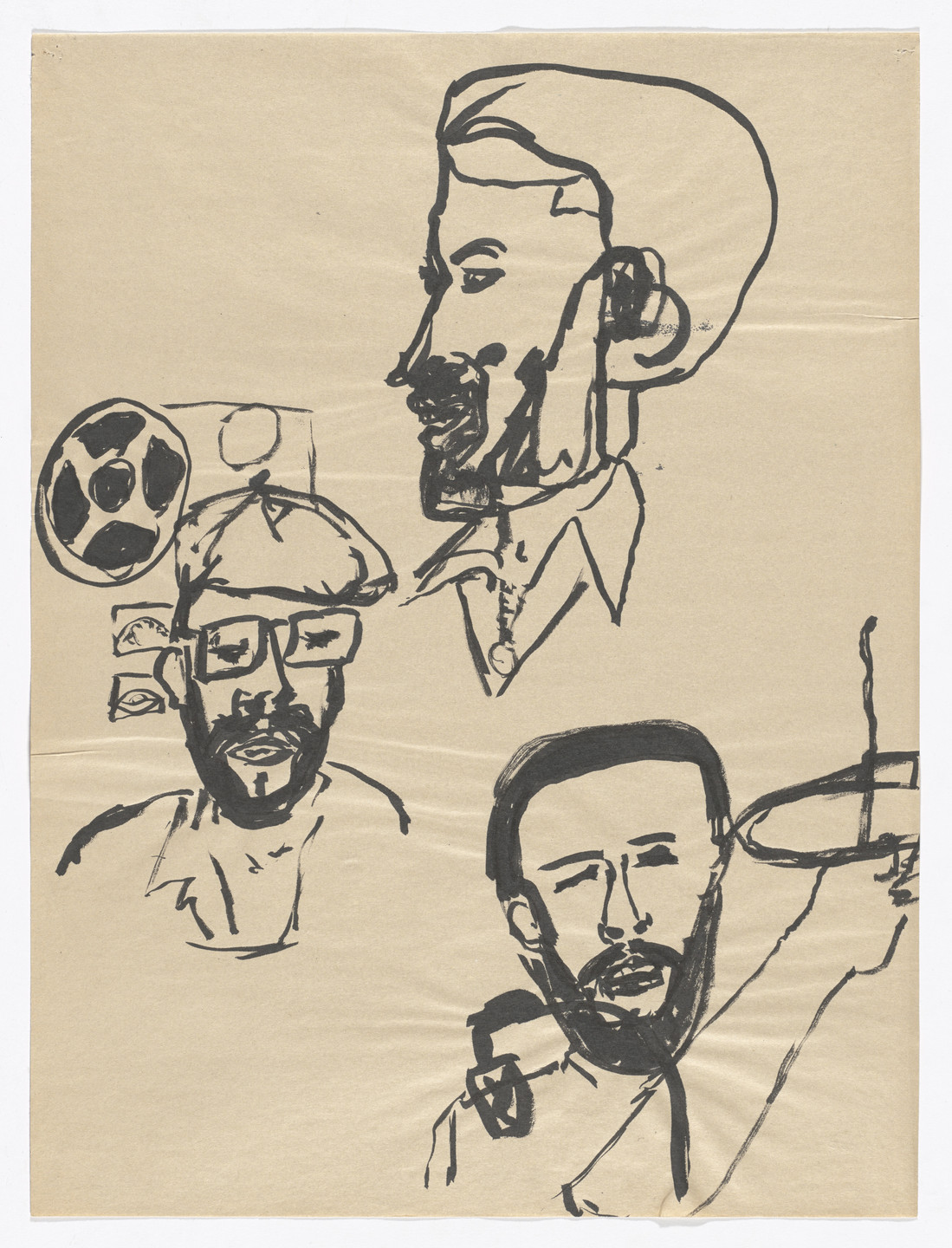 Meg Cranston. Various Marvin's with Reel-To-Reel Player from God Love the Tragic Artist: Meg Cranston on the Life of Marvin Gaye. 1995