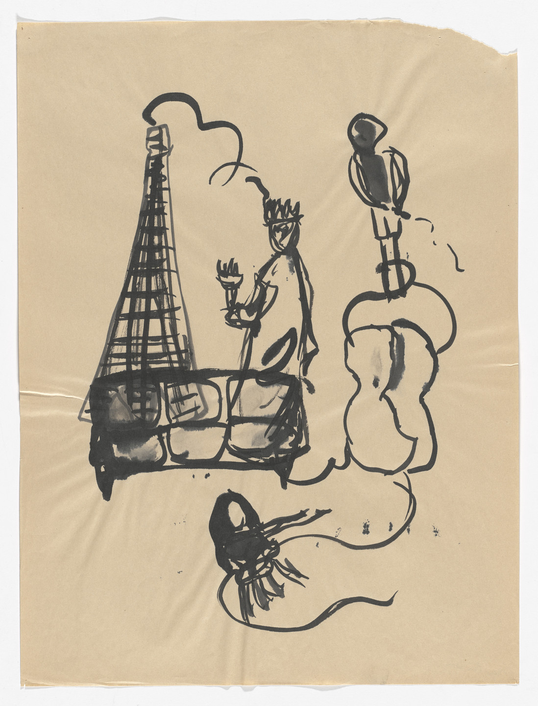 Meg Cranston. With Eiffel Tower from God Love the Tragic Artist: Meg Cranston on the Life of Marvin Gaye. 1995