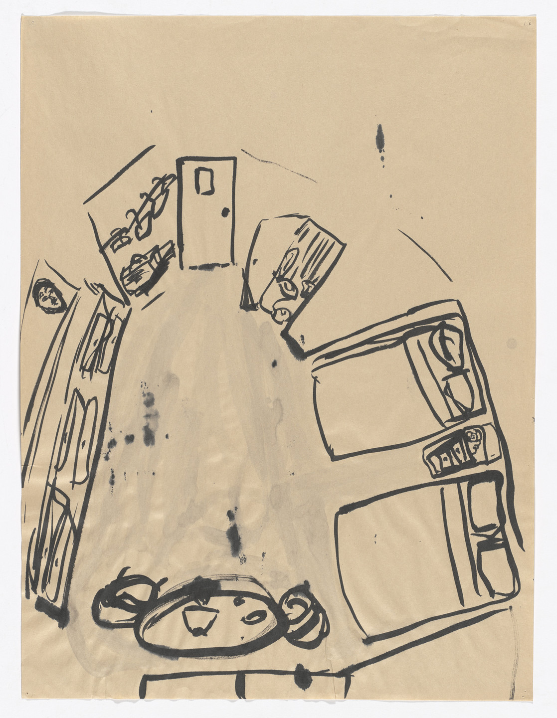 Meg Cranston. Hotel Room with Marvin's Reflection from God Love the Tragic Artist: Meg Cranston on the Life of Marvin Gaye. 1995