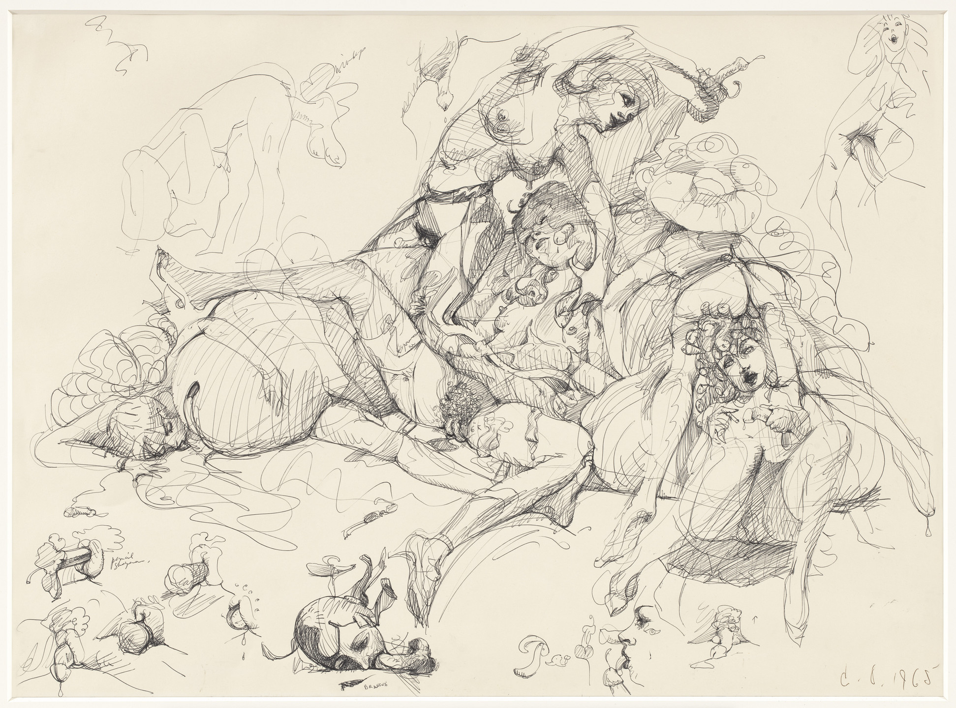 Claes Oldenburg. Clinical Study, towards a Heroic-Erotic Monument in the Academic/Comics Style. 1965