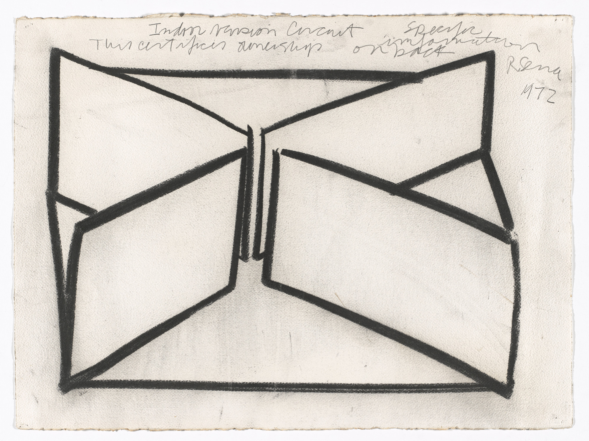 Richard Serra. Drawing for Circuit