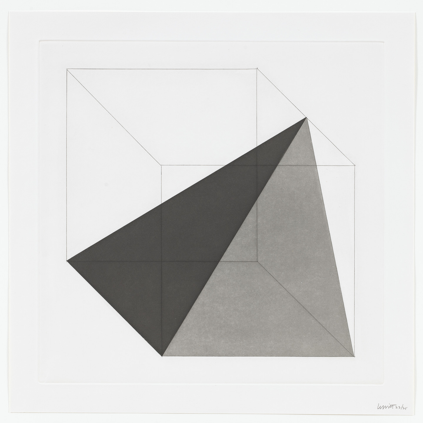 Sol LeWitt. Untitled from Forms Derived From A Cube. 1982