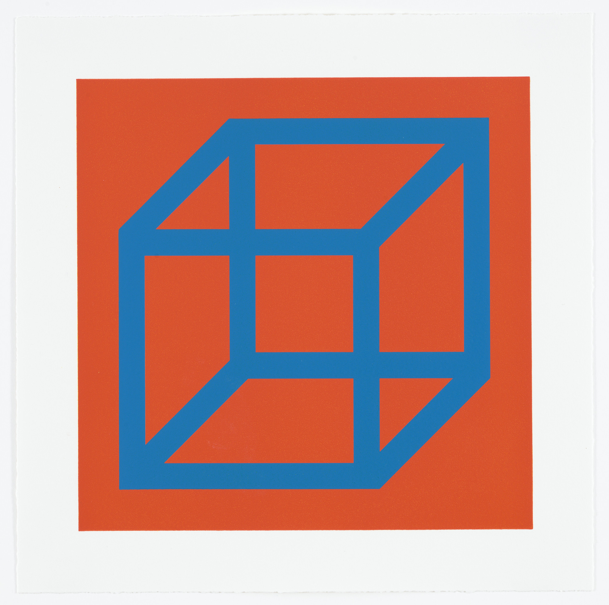 Sol LeWitt. Untitled from Cubes in Color on Color