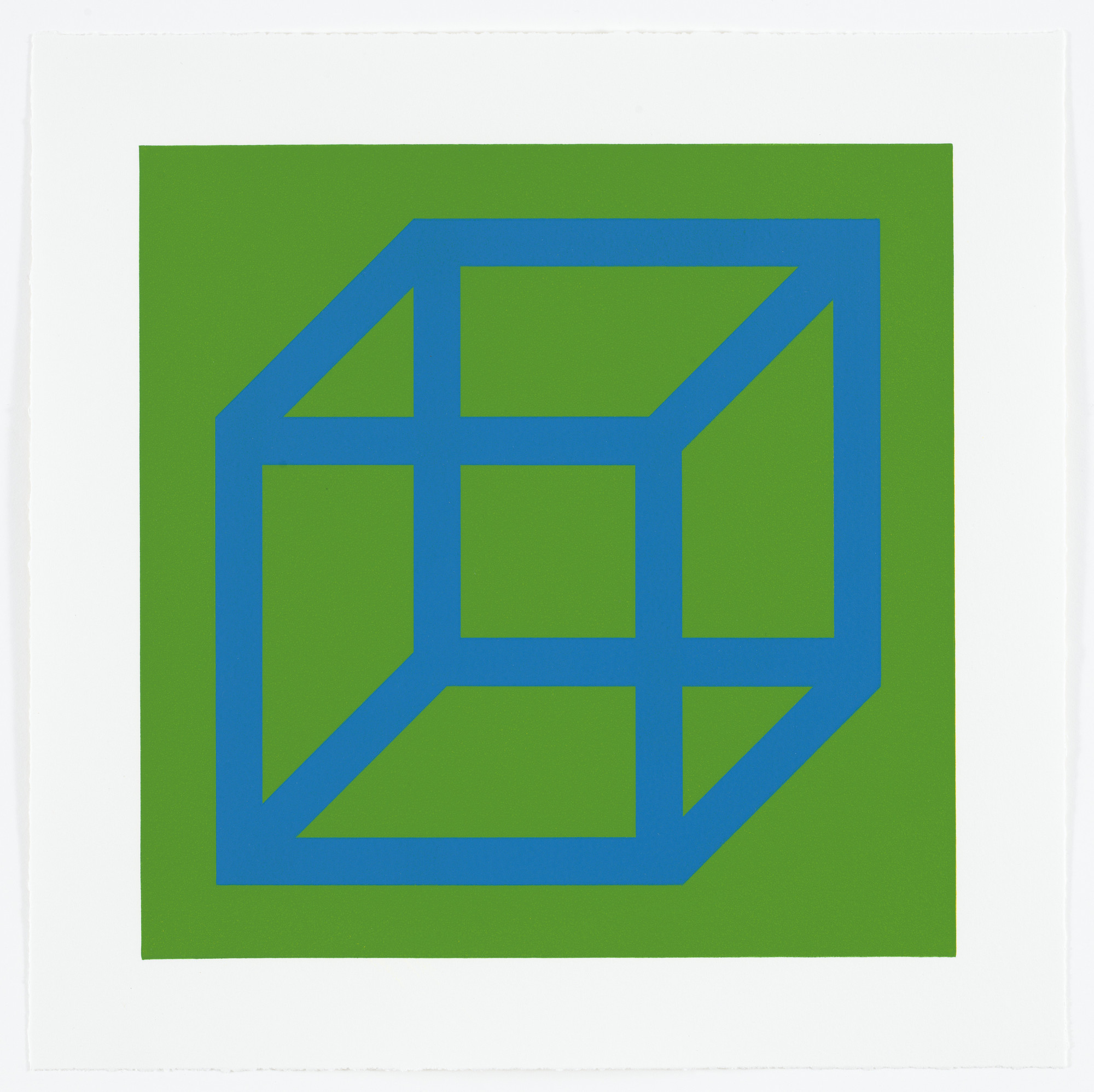 Sol LeWitt. Untitled from Cubes in Color on Color