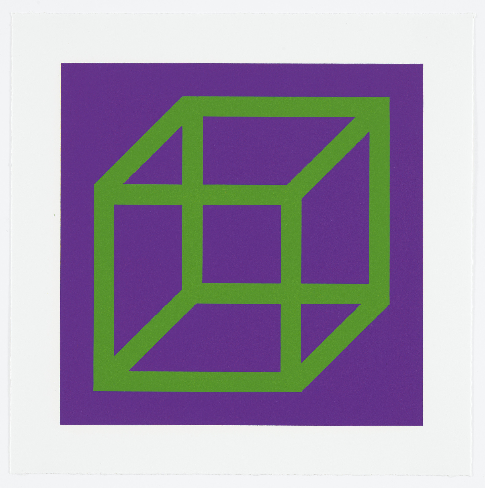 Sol LeWitt. Untitled from Cubes in Color on Color