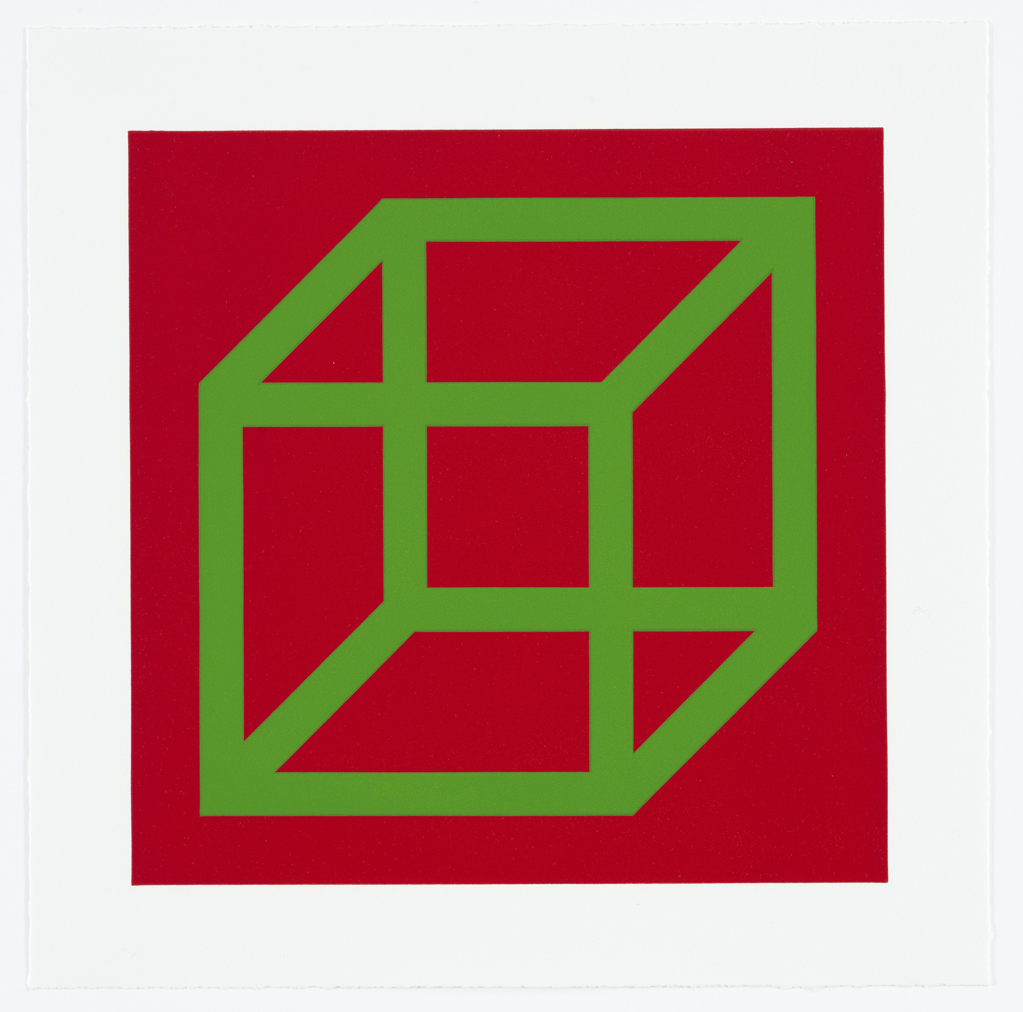 Sol LeWitt. Untitled from Cubes in Color on Color