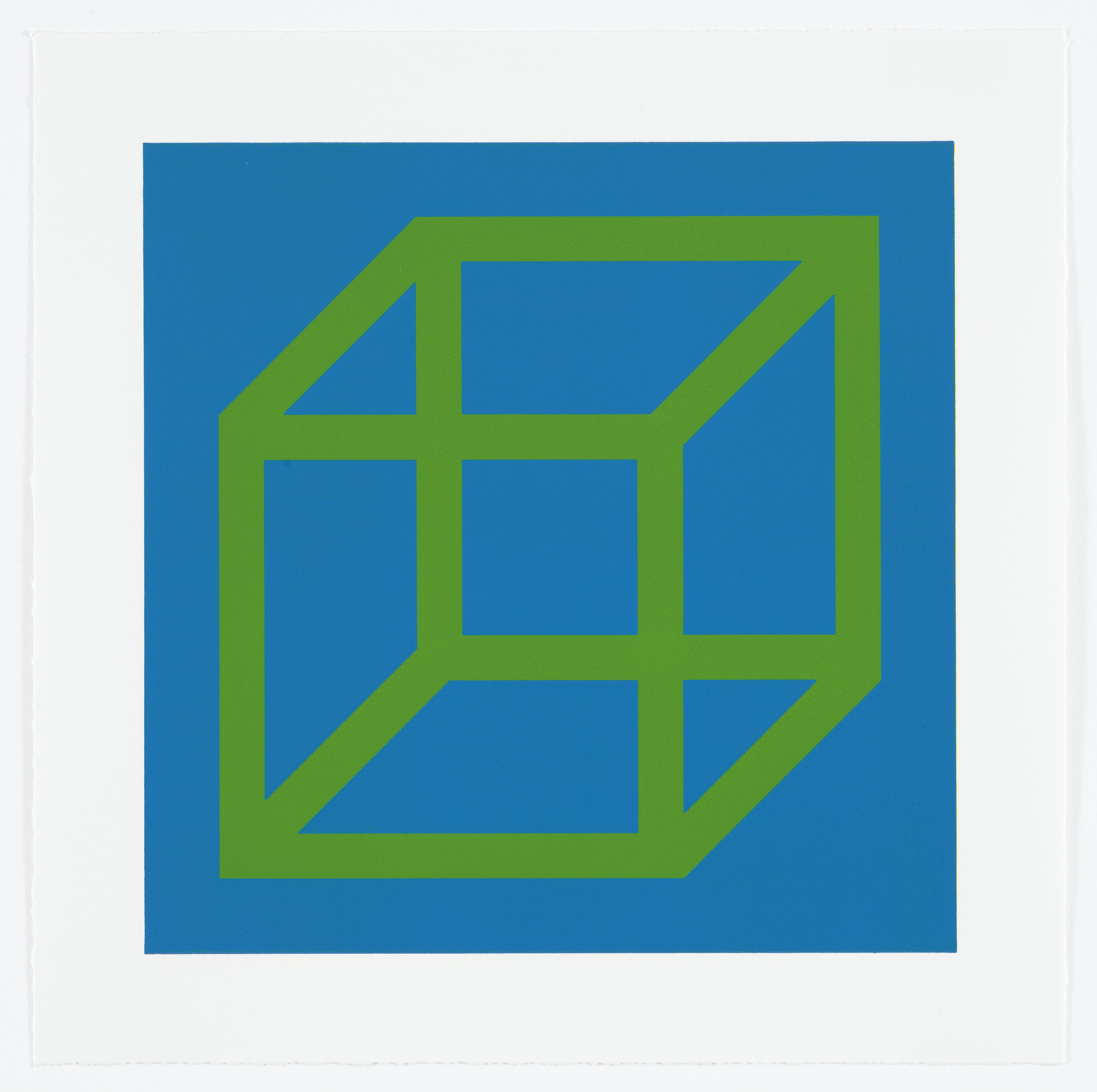 Sol LeWitt. Untitled from Cubes in Color on Color