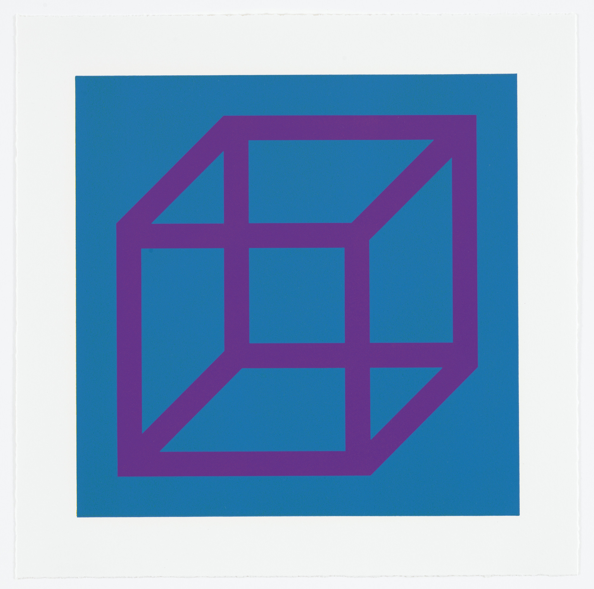 Sol LeWitt. Untitled from Cubes in Color on Color