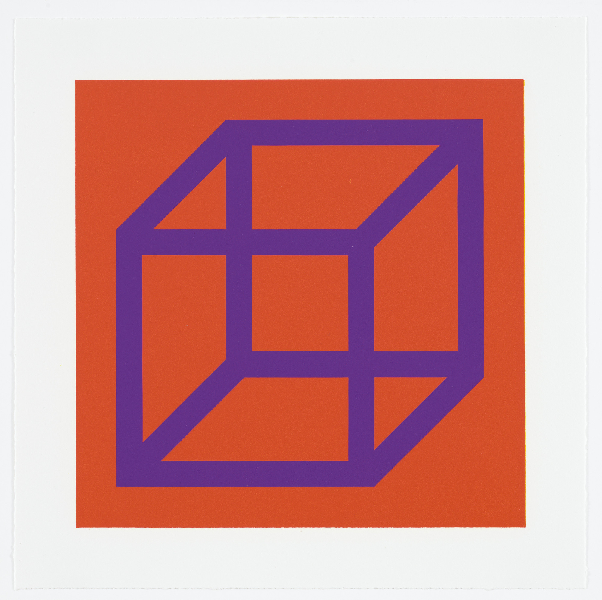 Sol LeWitt. Untitled from Cubes in Color on Color