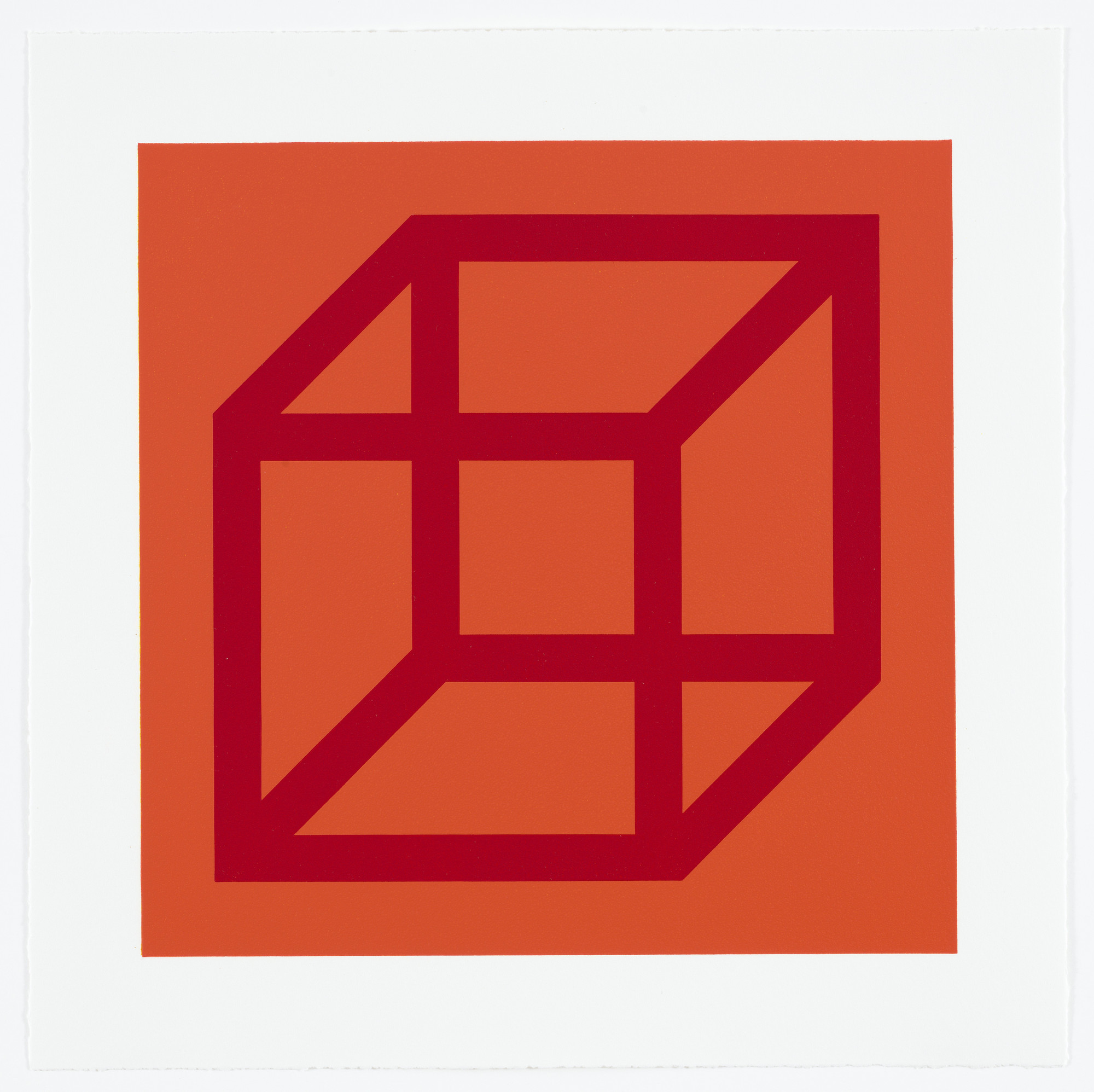 Sol LeWitt. Untitled from Cubes in Color on Color