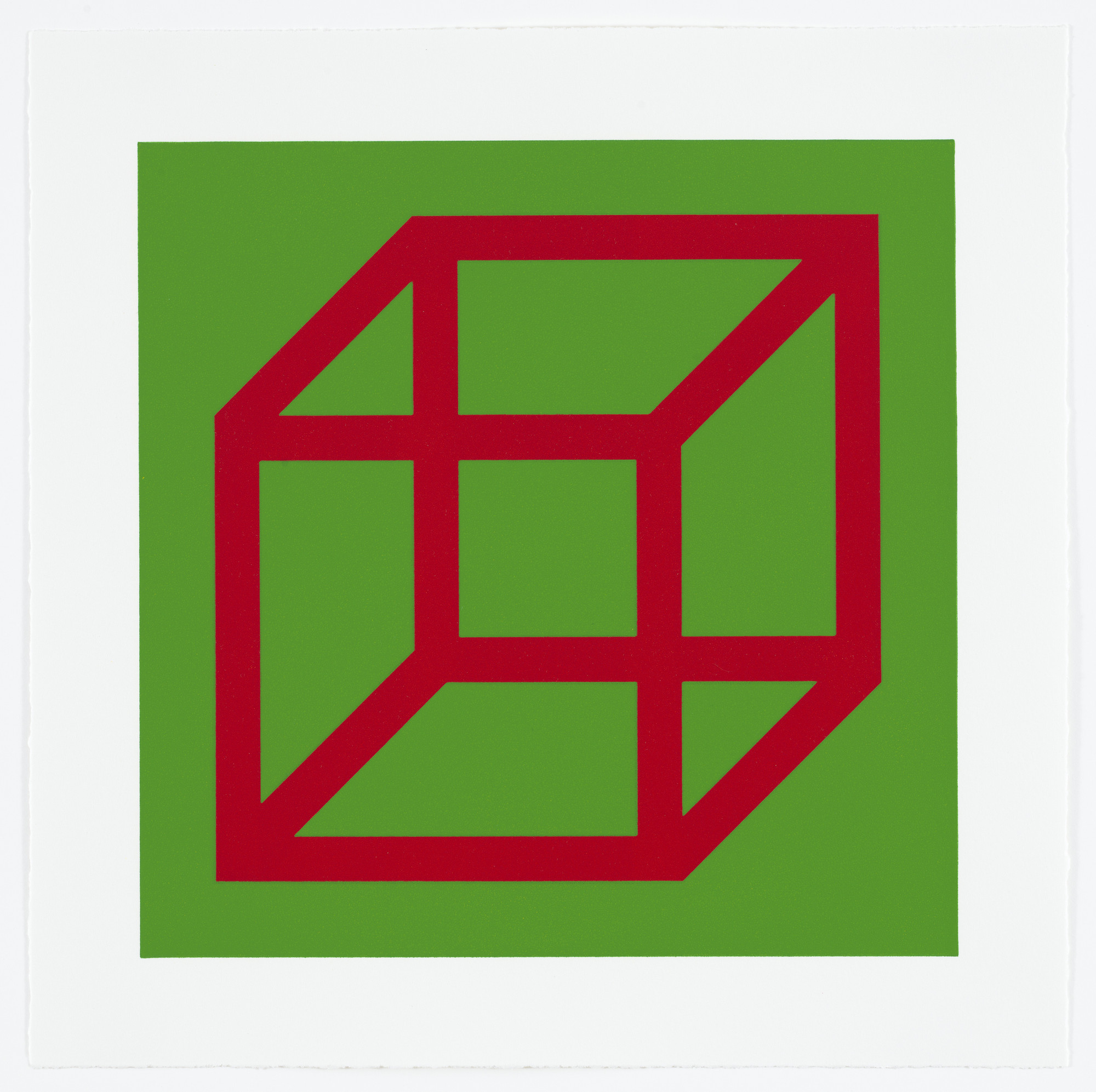 Sol LeWitt. Untitled from Cubes in Color on Color