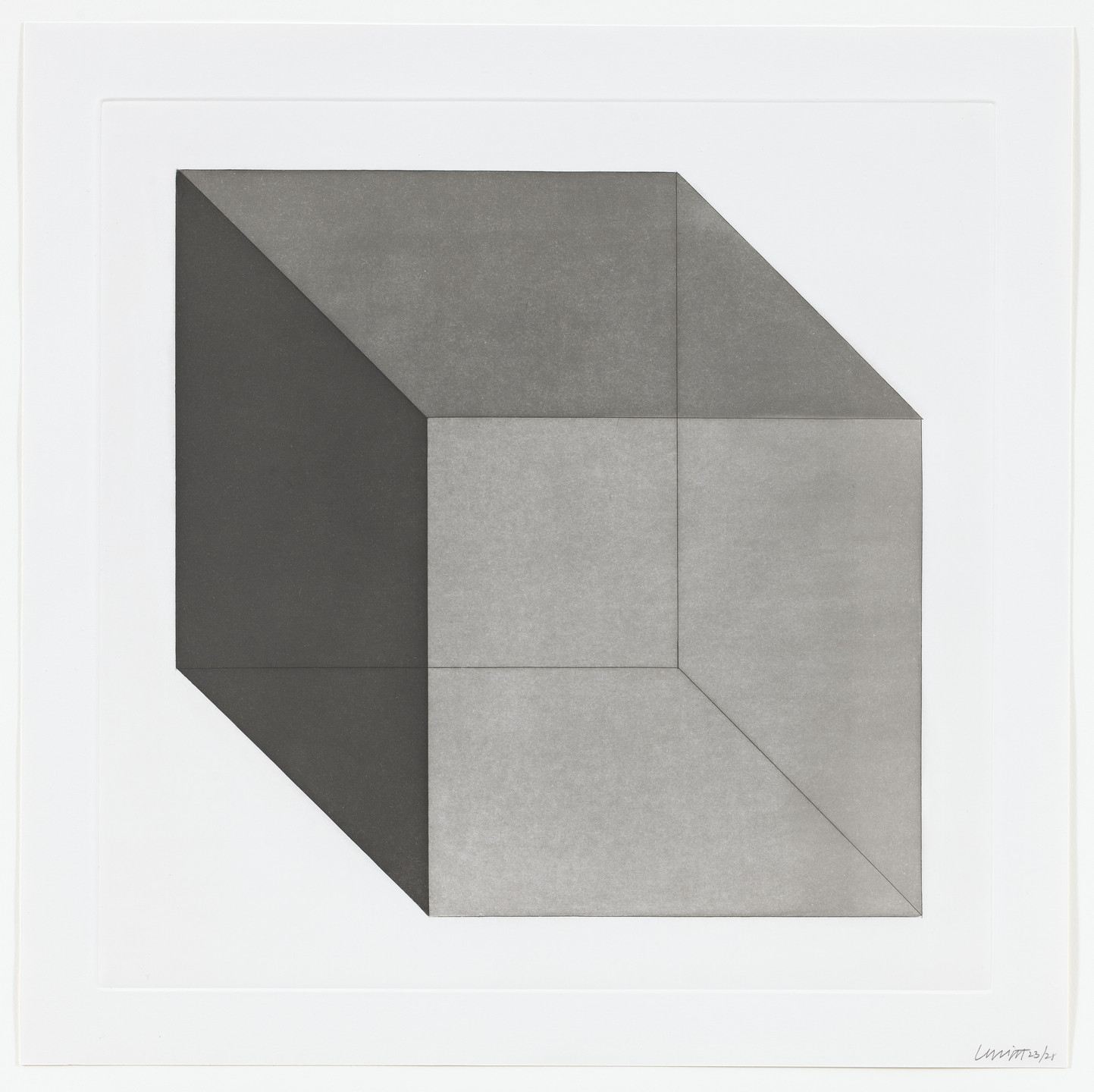 Sol LeWitt. Untitled from Forms Derived From A Cube. 1982