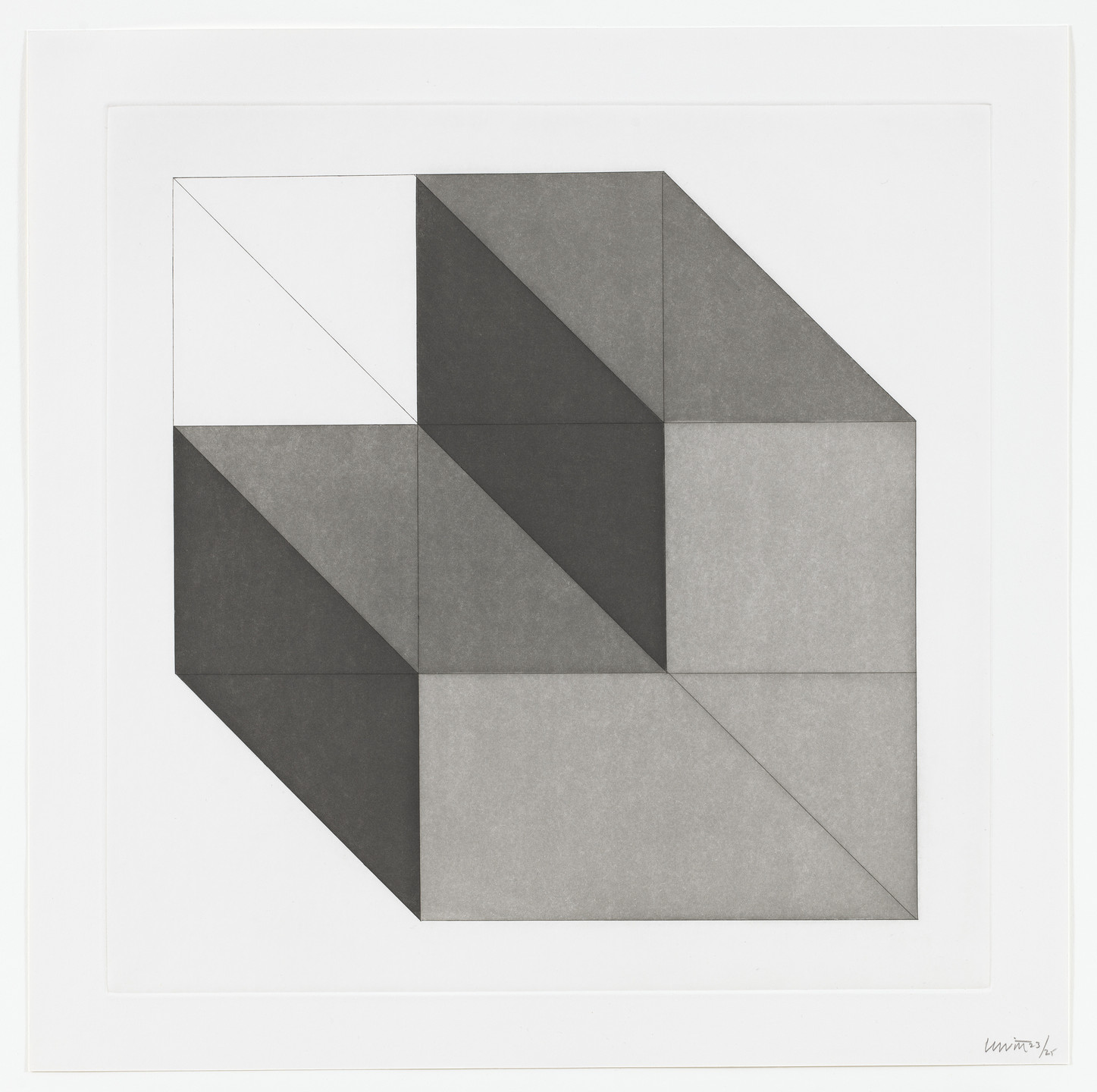 Sol LeWitt. Untitled from Forms Derived From A Cube. 1982
