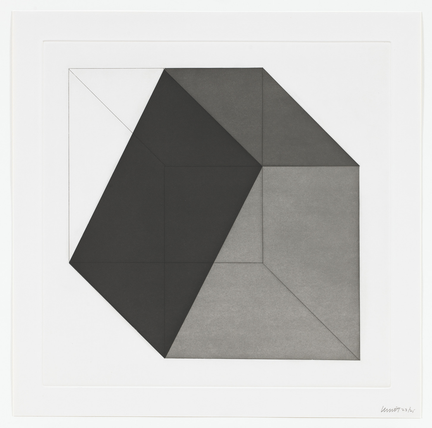 Sol LeWitt. Untitled from Forms Derived From A Cube. 1982