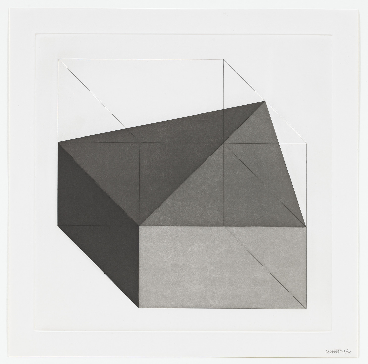 Sol LeWitt. Untitled from Forms Derived From A Cube. 1982