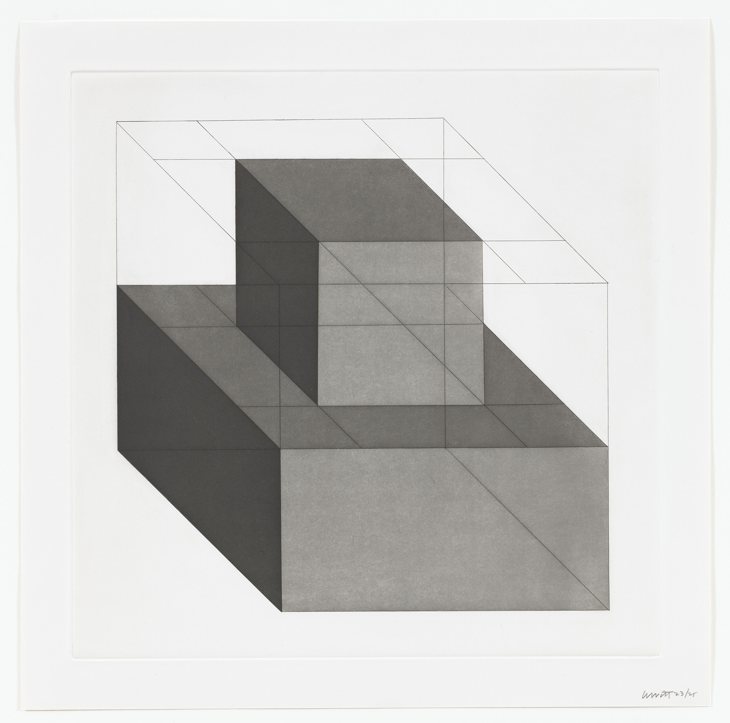 Sol LeWitt. Untitled from Forms Derived From A Cube. 1982