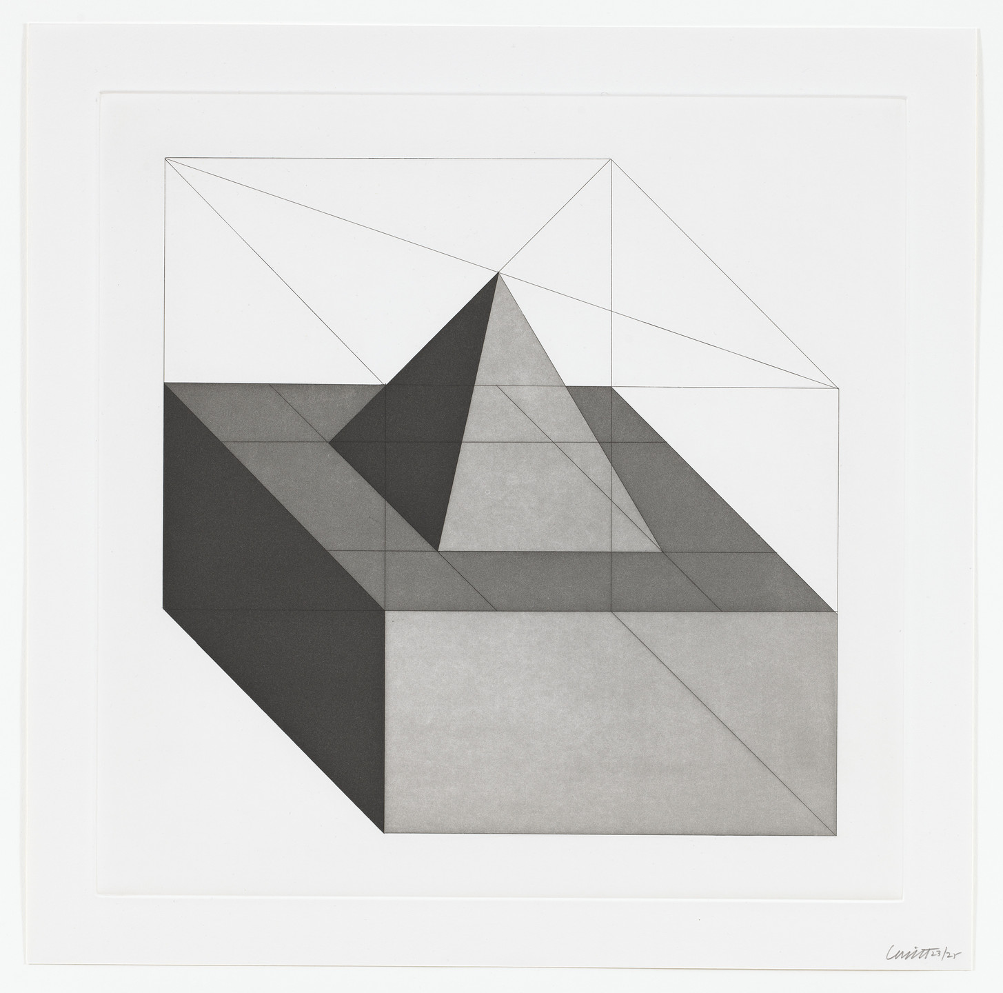 Sol LeWitt. Untitled from Forms Derived From A Cube. 1982