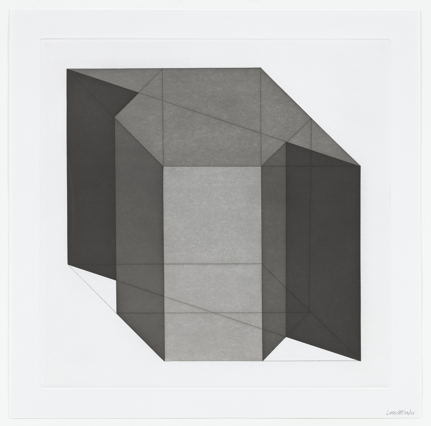 Sol LeWitt. Untitled from Forms Derived From A Cube. 1982