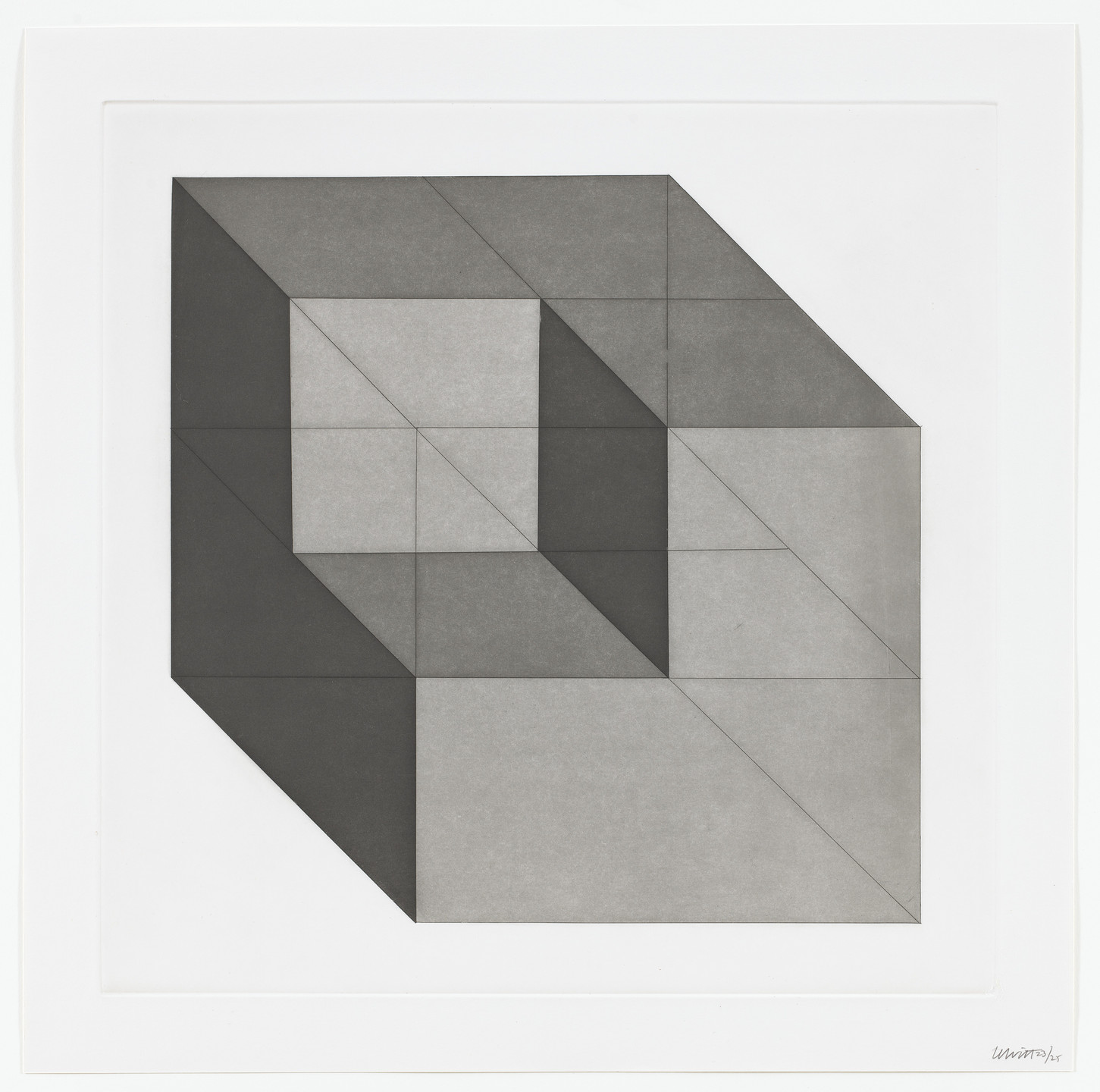 Sol LeWitt. Untitled from Forms Derived From A Cube. 1982