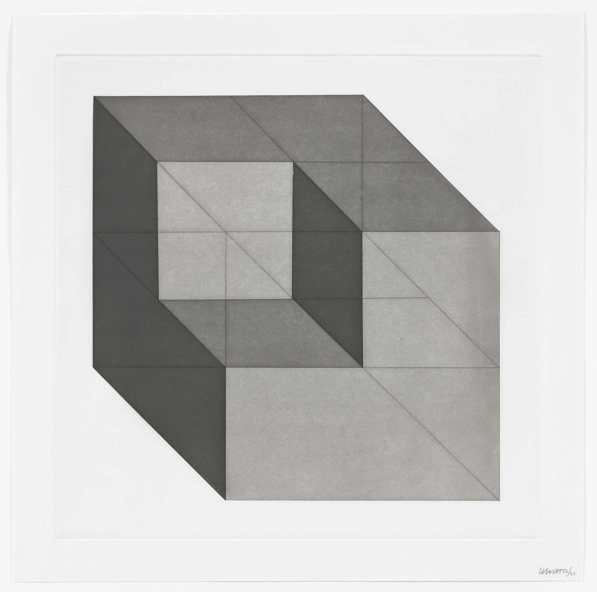 Sol LeWitt. Untitled from Forms Derived From A Cube