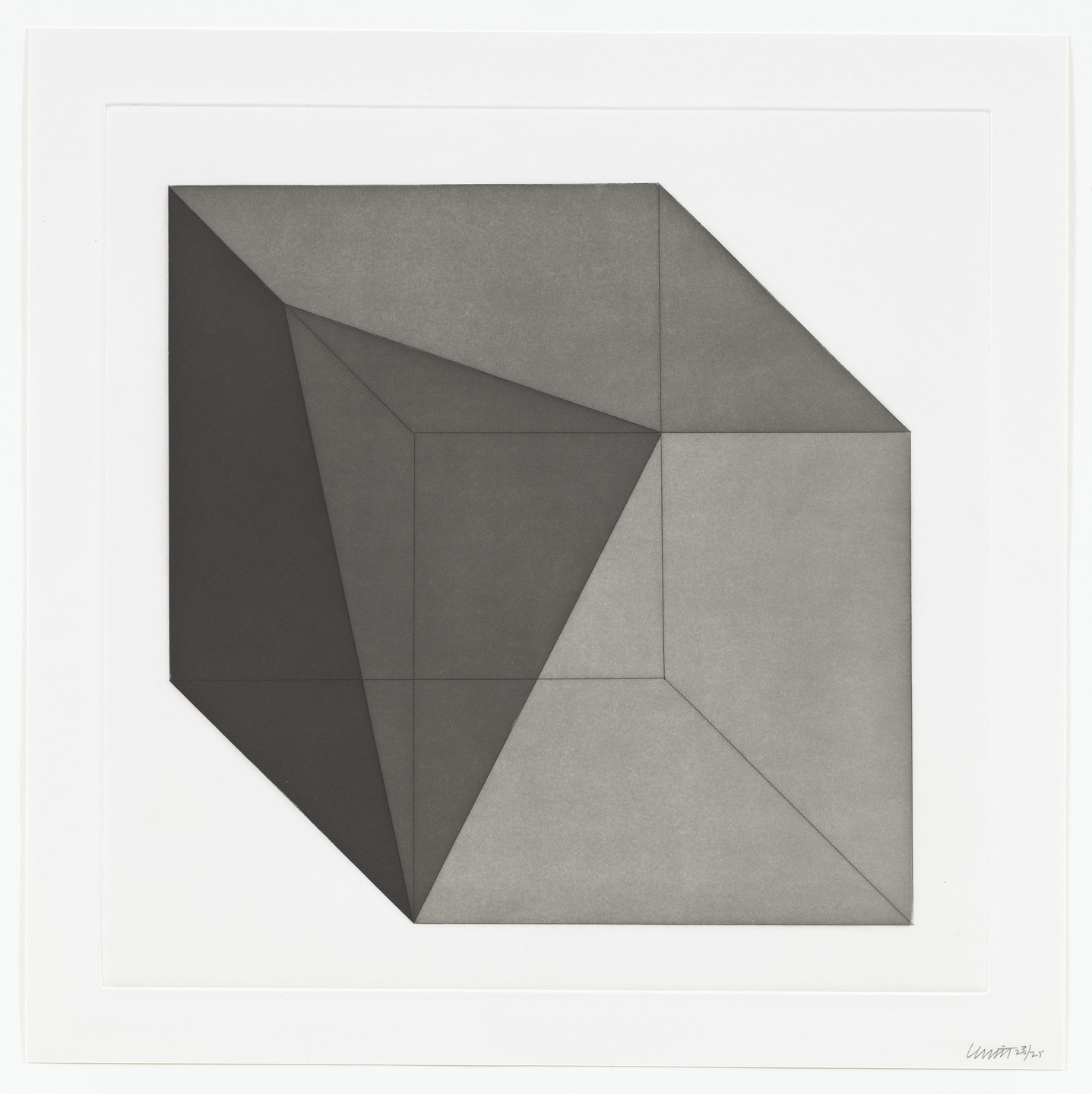 Sol LeWitt. Untitled from Forms Derived From A Cube. 1982
