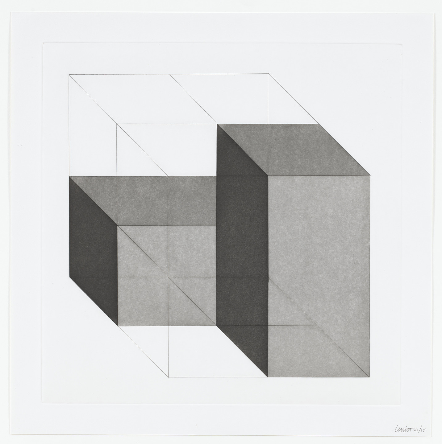Sol LeWitt. Untitled from Forms Derived From A Cube. 1982