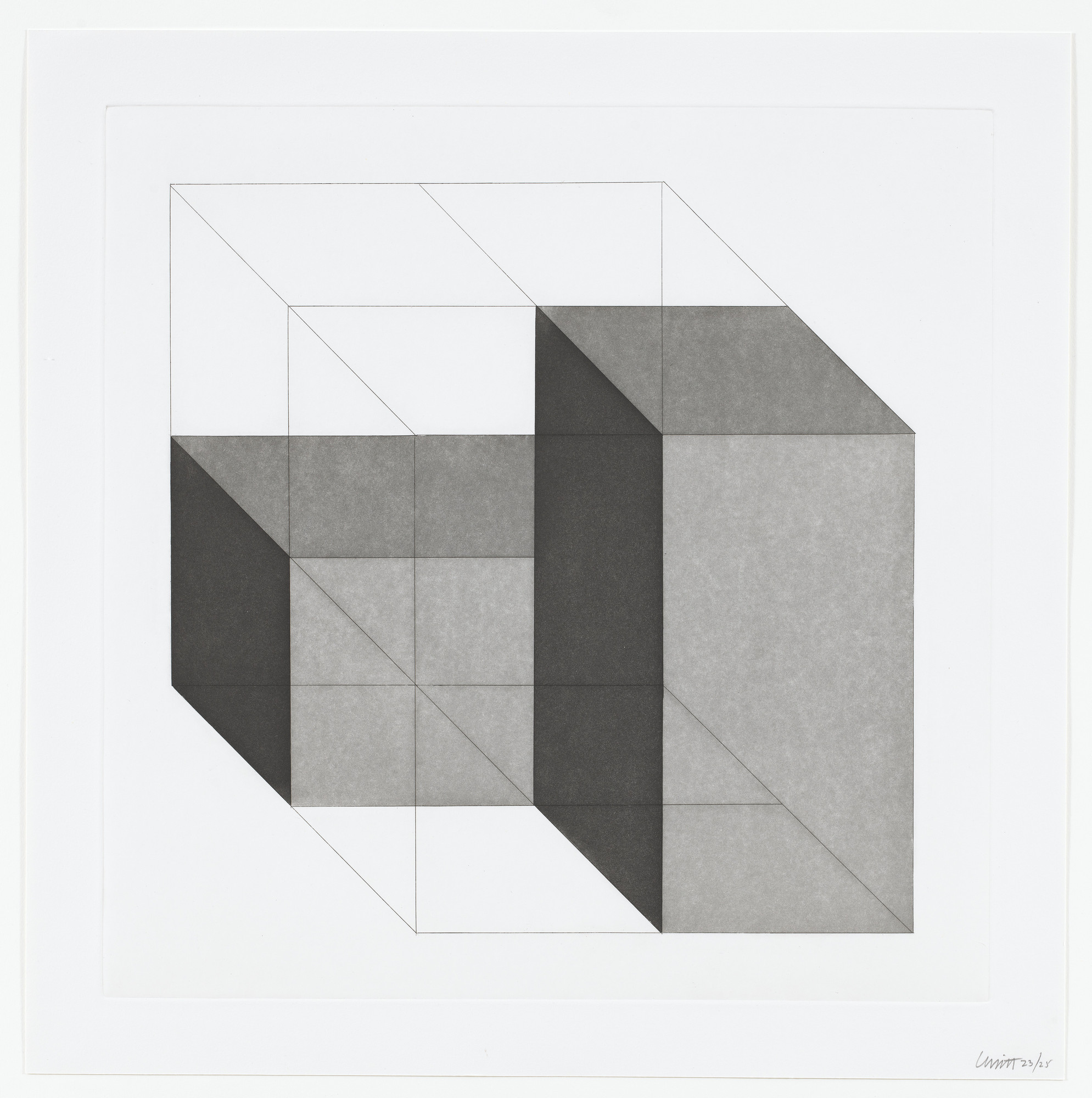 Sol LeWitt. Untitled from Forms Derived From A Cube