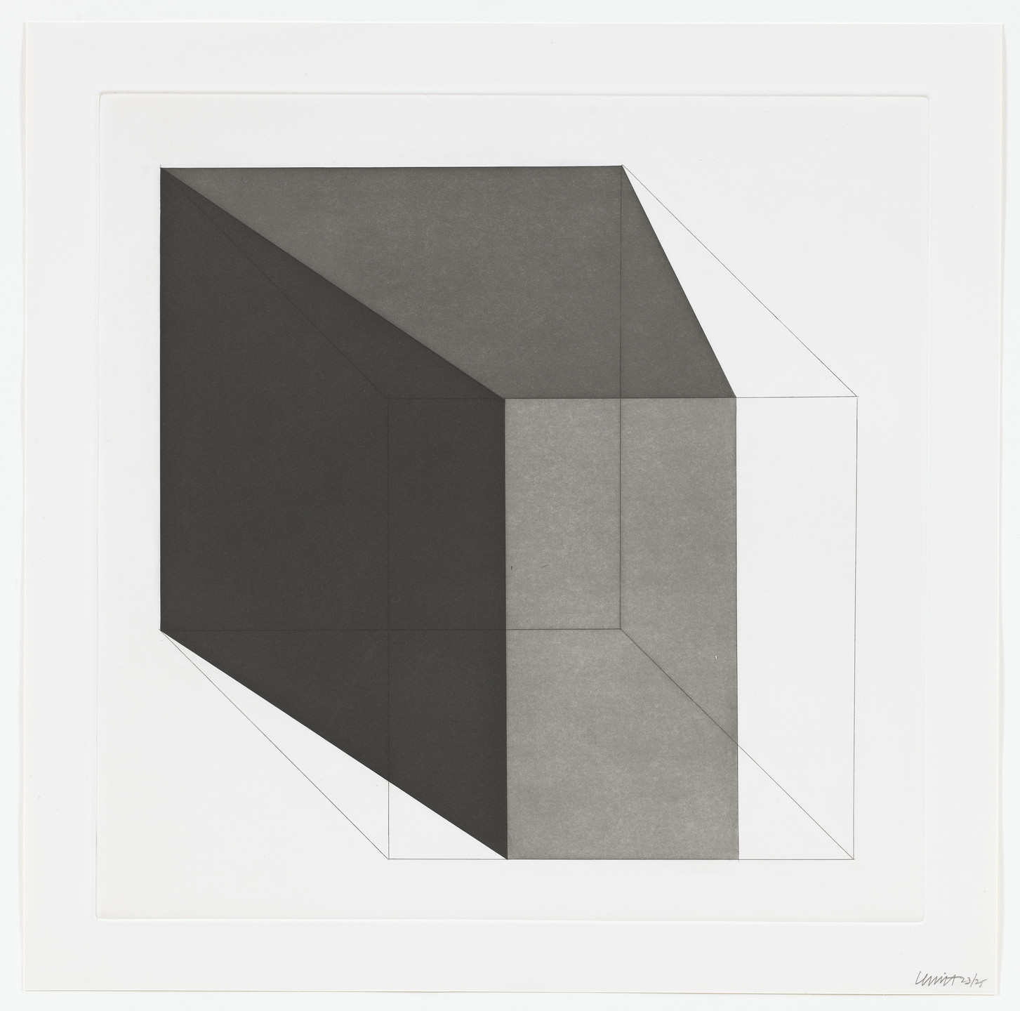 Sol LeWitt. Untitled from Forms Derived From A Cube. 1982