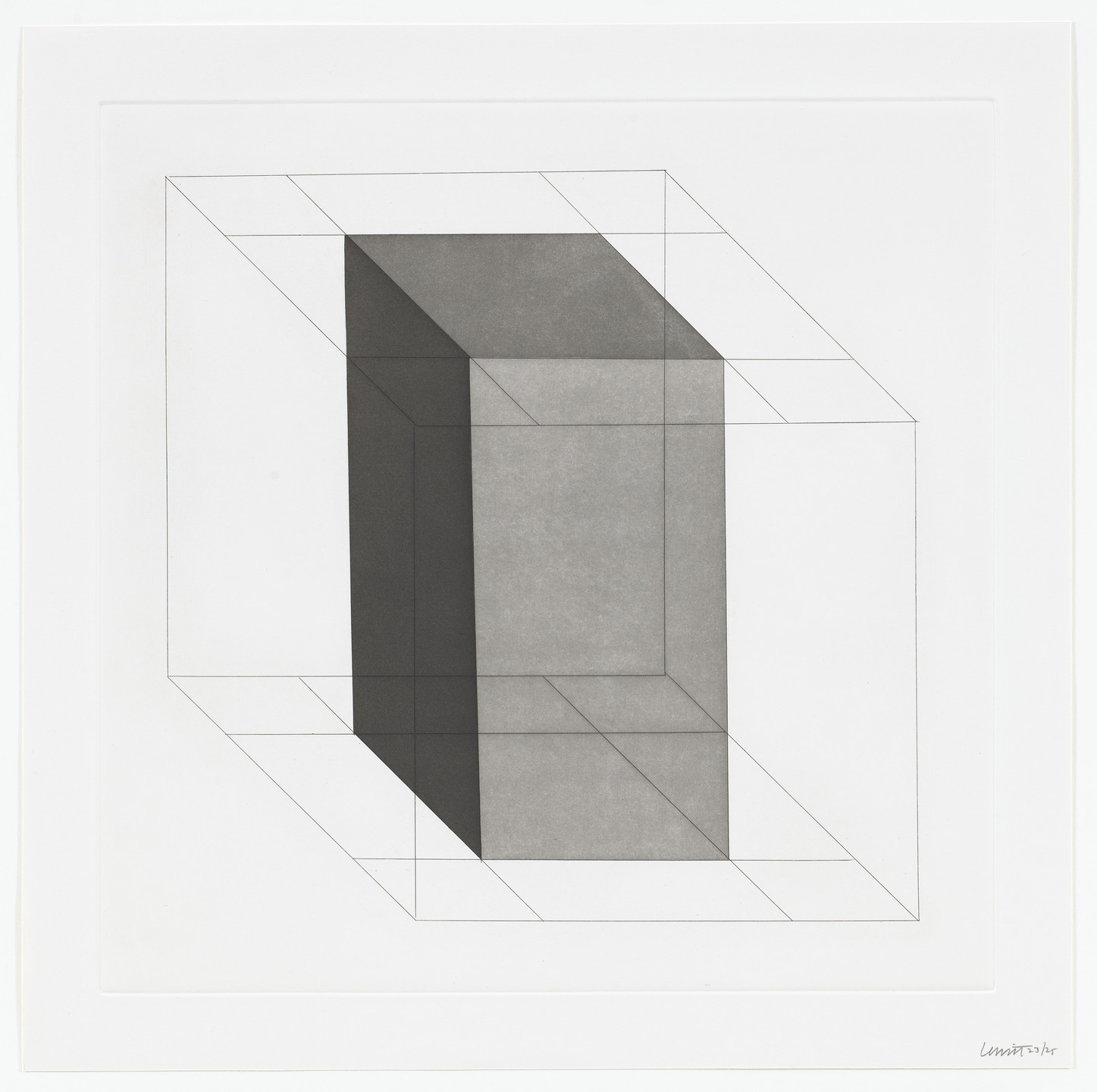 Sol LeWitt. Untitled from Forms Derived From A Cube. 1982