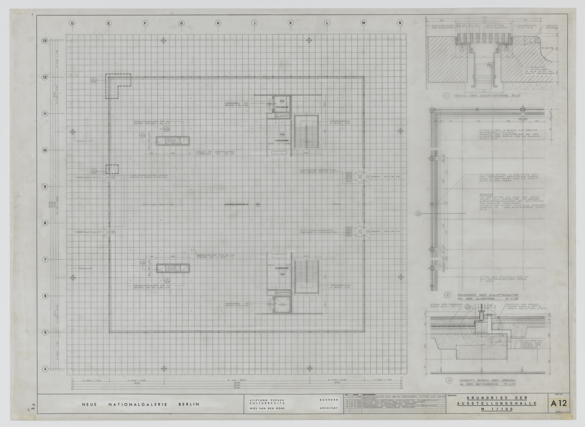 Ludwig Mies van der Rohe. New National Gallery, Berlin, Germany