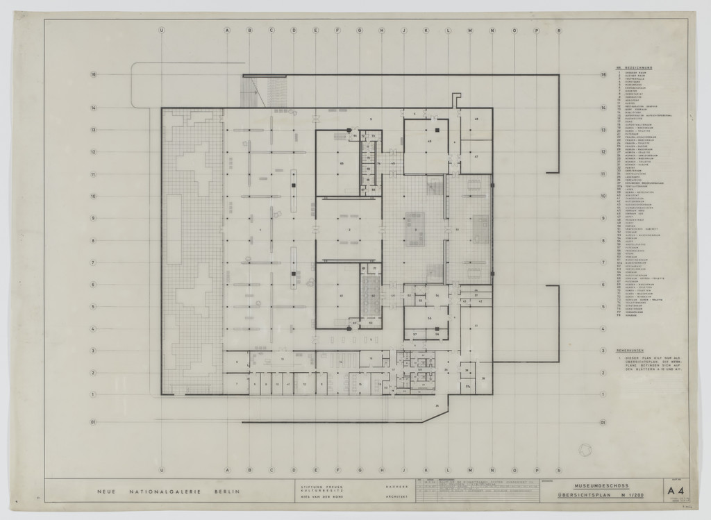 New National Gallery, Berlin, Germany (Plan of museum floor)