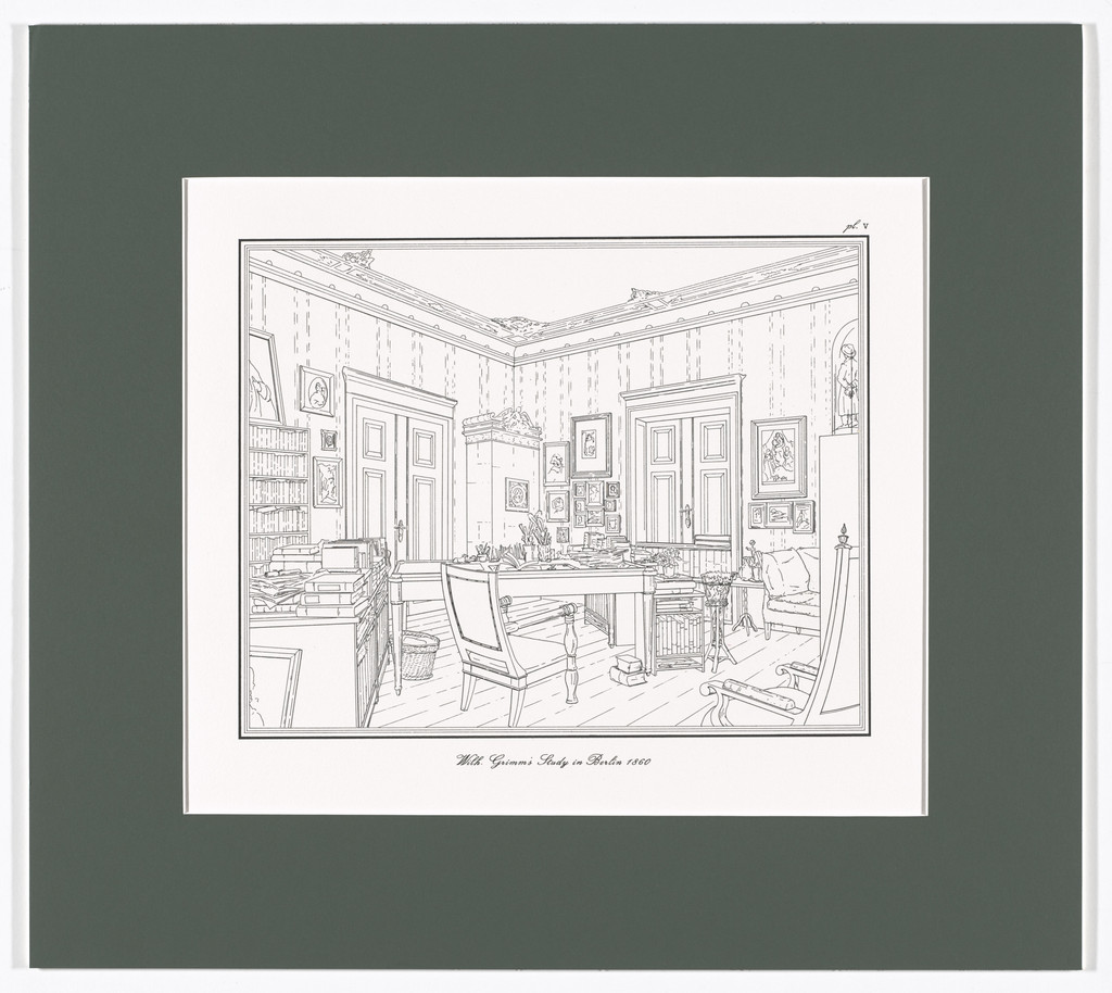 Wilh. Grimm's Study in Berlin 1860, plate V from Interiors, The Berlin Studies of Jacob and Wilhelm Grimm, Rodney Graham, 1993