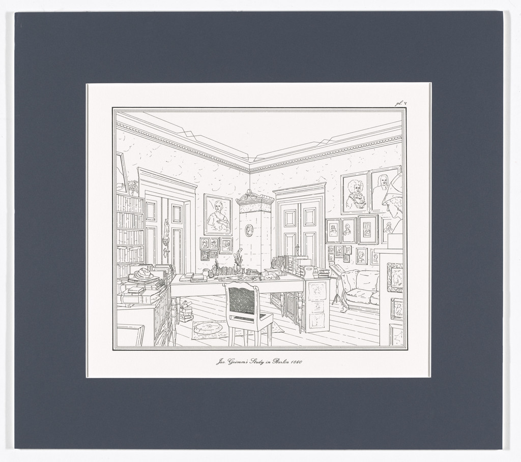 Jac. Grimm's Study in Berlin 1860, plate V from Interiors, The Berlin Studies of Jacob and Wilhelm Grimm, Rodney Graham, 1993