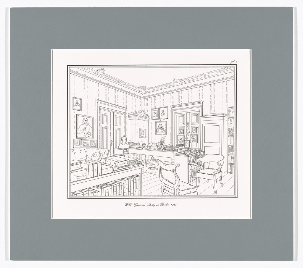 Wilh. Grimm's Study in Berlin 1860, plate I from Interiors, The Berlin Studies of Jacob and Wilhelm Grimm