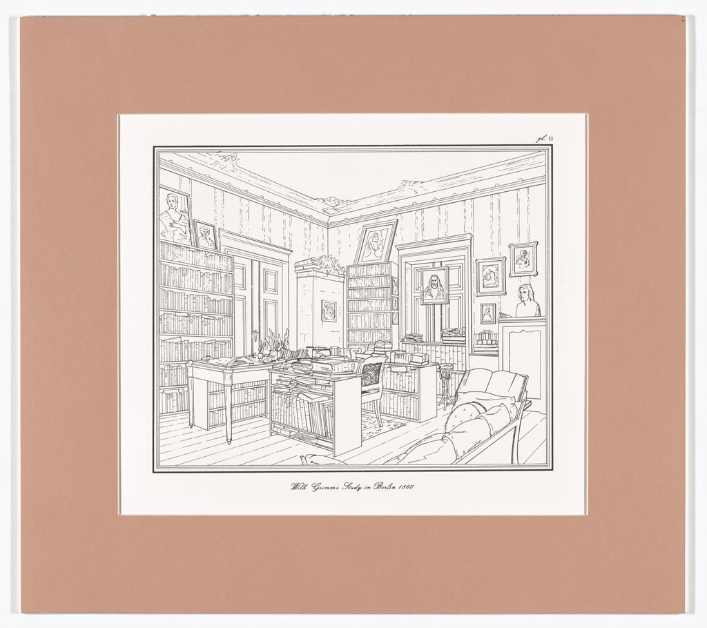 Wilh. Grimm's Study in Berlin 1860, plate II from Interiors, The Berlin Studies of Jacob and Wilhelm Grimm, Rodney Graham, 1993